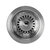 Whitehaus Noah Plus 3-1/2'' Diameter Round Stainless Steel Basket Strainer, Gunmetal