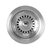 Whitehaus Noah Plus 3-1/2'' Diameter Round Stainless Steel Basket Strainer, Brushed Stainless Steel