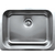 Whitehaus Noah's Collection 23-1/2" Wide Undermount Kitchen Sink, Single Bowl, Brushed Stainless Steel