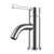 Lavatory faucet in Polished Stainless Steel