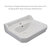 Whitehaus Victoriahaus Console with Integrated Rectangular Bowl in White, Towel Bar, Backsplash, Single Hole w/ Backsplash
