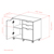 2 Section Cabinet, Shelf Dimensions