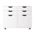 2 Section Cabinet, Display - White
