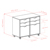 2 Section Cabinet, Dimensions