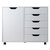 Winsome Wood Halifax Collection Wide Storage Cabinet, 5-Drawer, White Front View