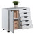 Winsome Wood Halifax Collection Wide Storage Cabinet, 5-Drawer, White Opened Prop View