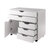 Winsome Wood Halifax Collection Wide Storage Cabinet, 3-Small and 2-Wide Drawers, White Opened View
