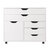 Winsome Wood Halifax Collection Wide Storage Cabinet, 3-Small and 2-Wide Drawers, White Front View