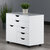 Winsome Wood Halifax Collection Wide Storage Cabinet, 3-Small and 2-Wide Drawers, White 