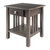 Winsome Wood Stafford Collection Accent Table, Oyster Gray Product View