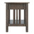 Winsome Wood Stafford Collection Accent Table, Oyster Gray Side View