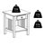 Winsome Wood Stafford Collection Accent Table, Oyster Gray Dimensions
