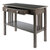 Winsome Wood Stafford Collection Console Hall Table, Oyster Gray Opened View
