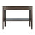 Winsome Wood Stafford Collection Console Hall Table, Oyster Gray Back View