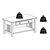 Winsome Wood Stafford Collection Coffee Table, Oyster Gray Dimensions