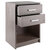 Winsome Wood Molina Collection Accent Table, Nightstand, Ash Gray Opened View