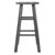 Winsome Wood Ivy Square Leg Collection Counter Stool, Rustic Oyster Gray Counter Stool Front View