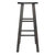 Winsome Wood Element Collection 2-Piece Bar Stool Set, Oyster Gray Bar Stool Side View