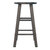 Winsome Wood Element Collection 2-Piece Counter Stool Set, Oyster Gray Counter Stool Front View