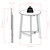 Winsome Wood Torrence Collection Foldable High Table, Oyster Gray Dimensions