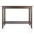 Winsome Wood Santino Collection Console Hall Table, Oyster Gray Front View