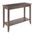 Winsome Wood Santino Collection Console Hall Table, Oyster Gray Angle Back View