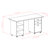 Winsome Wood Kenner Collection 3-Piece Modular Desk Set with 2-Drawer File Cabinet and Open Shelf Cabinet, Reclaimed Wood and White 3-Piece Desk Set: File Cabinet, Open Shelf Cabinet Dimensions