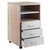 Winsome Wood Kenner Collection Open Shelf Cabinet, 3-Drawer, Reclaimed Wood and White Opened View