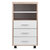 Winsome Wood Kenner Collection Open Shelf Cabinet, 3-Drawer, Reclaimed Wood and White Front View