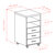 Winsome Wood Kenner Collection Open Shelf Cabinet, 3-Drawer, Reclaimed Wood and White Dimensions