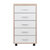 Winsome Wood Kenner Collection 5-Drawer Cabinet, Reclaimed Wood and White Front View