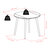 Winsome Wood Moreno Collection Round Drop Leaf Dining Table, Black Dimensions