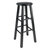 Winsome Wood Element Collection 2-Piece Bar Stool Set, Black Bar Stool Angle View