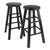 Winsome Wood Element Collection 2-Piece Counter Stool Set, Black Counter Stool Product View