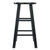 Winsome Wood Element Collection 2-Piece Counter Stool Set, Black Counter Stool Front View
