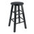 Winsome Wood Element Collection 2-Piece Counter Stool Set, Black Counter Stool Angle View