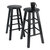 Winsome Wood Element Collection 2-Piece Counter Stool Set, Black Counter Stool Prop View