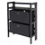 Winsome Wood Torino Collection 3-Piece Foldable Shelf with 2 Foldable Wide Fabric Baskets, Black Product View