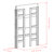 Winsome Wood Torino Collection 3-Piece Foldable Shelf with 2 Foldable Wide Fabric Baskets, Folded Dimensions