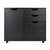 2 Section Cabinet, Display - Black
