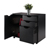 2 Section Cabinet, Open - Props - Black