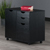 2 Section Cabinet, Lifestyle - Black
