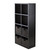 Winsome Wood 5-PC Wainscoting Panel Shelf 4 x 2 Cube with 4 Foldable Baskets in Black