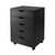 Winsome Wood Halifax Cabinet for Closet / Office, 5 Drawers in Black