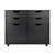 2 Section Cabinet, Display - Black