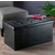 Winsome Wood Ashford Collection Faux Leather Ottoman with Storage in Black, 29-59/64" W x 14-4/5" D x 15" H