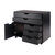 Winsome Wood Halifax Collection Wide Storage Cabinet, 3-Small & 2-Wide Drawers, Black Opened View