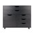 Winsome Wood Halifax Collection Wide Storage Cabinet, 3-Small & 2-Wide Drawers, Black Front View
