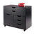 Winsome Wood Halifax Collection Wide Storage Cabinet, 3-Small & 2-Wide Drawers, Black Prop View