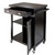 Winsome Wood WS-20727, Timber Kitchen Cart with Wainscot Panel, Black, 27.76'' W x 19.37'' D x 34'' H